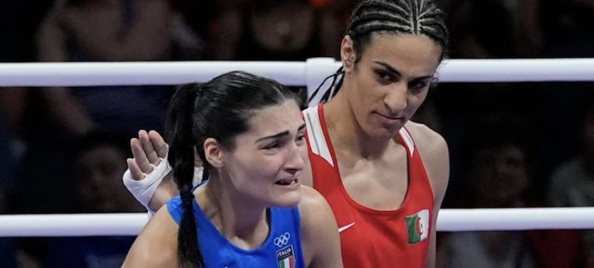 Olympics: Biofronthole Boxer Gives Up in Battle Against Male Type Creature in 46 Seconds!